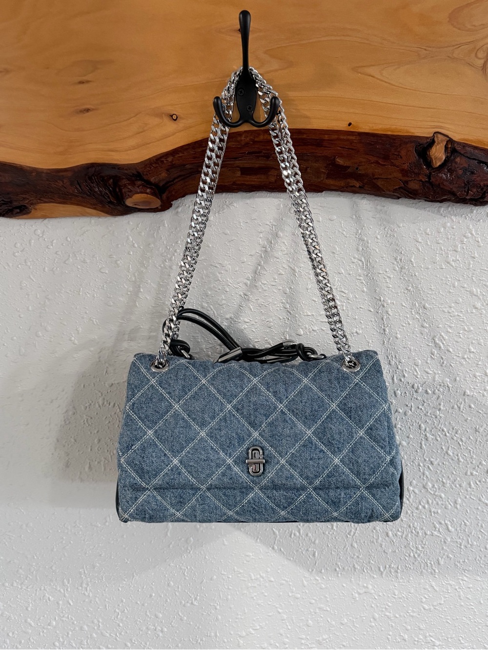 Marc Jacobs Quilted Denim Dual Convertible Shoulder Bag